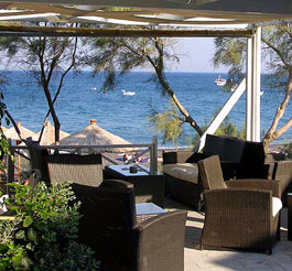 Cafes & Restaurants Line the Beach