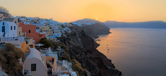 Oia Caldera at Sunrise